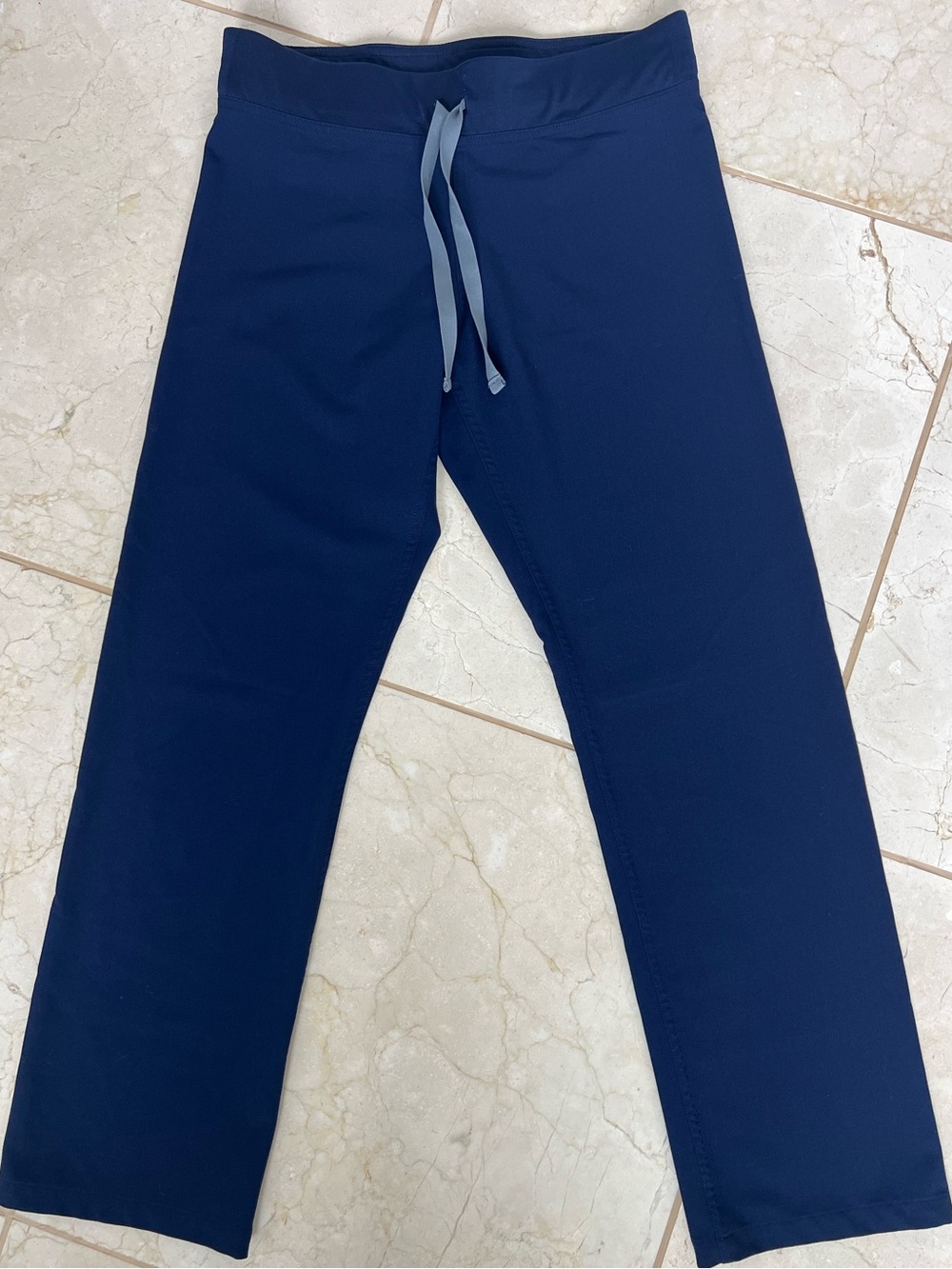 FIGS Women Navy Blue Straight Leg Mid Rise Scrub Pants Size XXS Petite